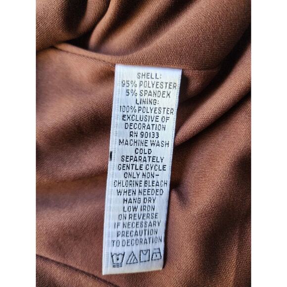 TOP-JACKET-JOAN RIVERS-Brown-Blue-Red-3/4 Length Sleeves-Size X-SMALL - Picture 9 of 16